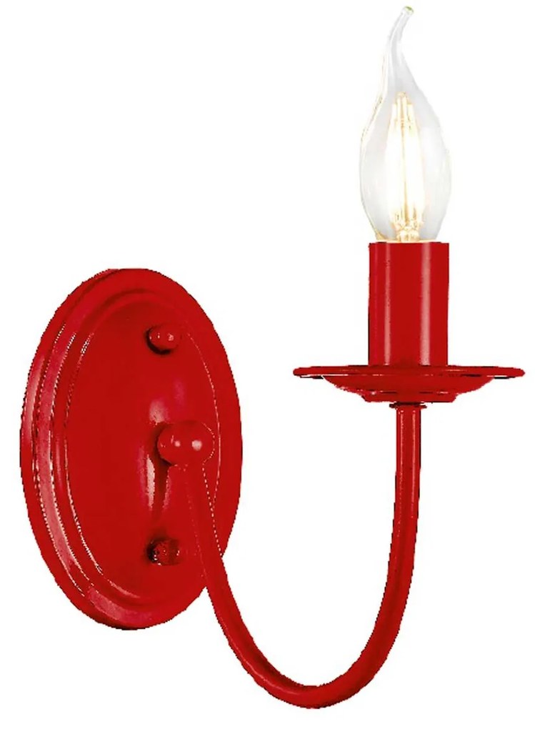 Φωτιστικό Τοίχου Elegant DL9311WR Red Metal