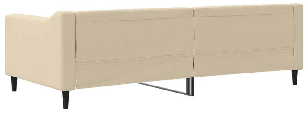 vidaXL Καναπές Κρεβάτι Κρεμ 90 x 200 εκ. Υφασμάτινος