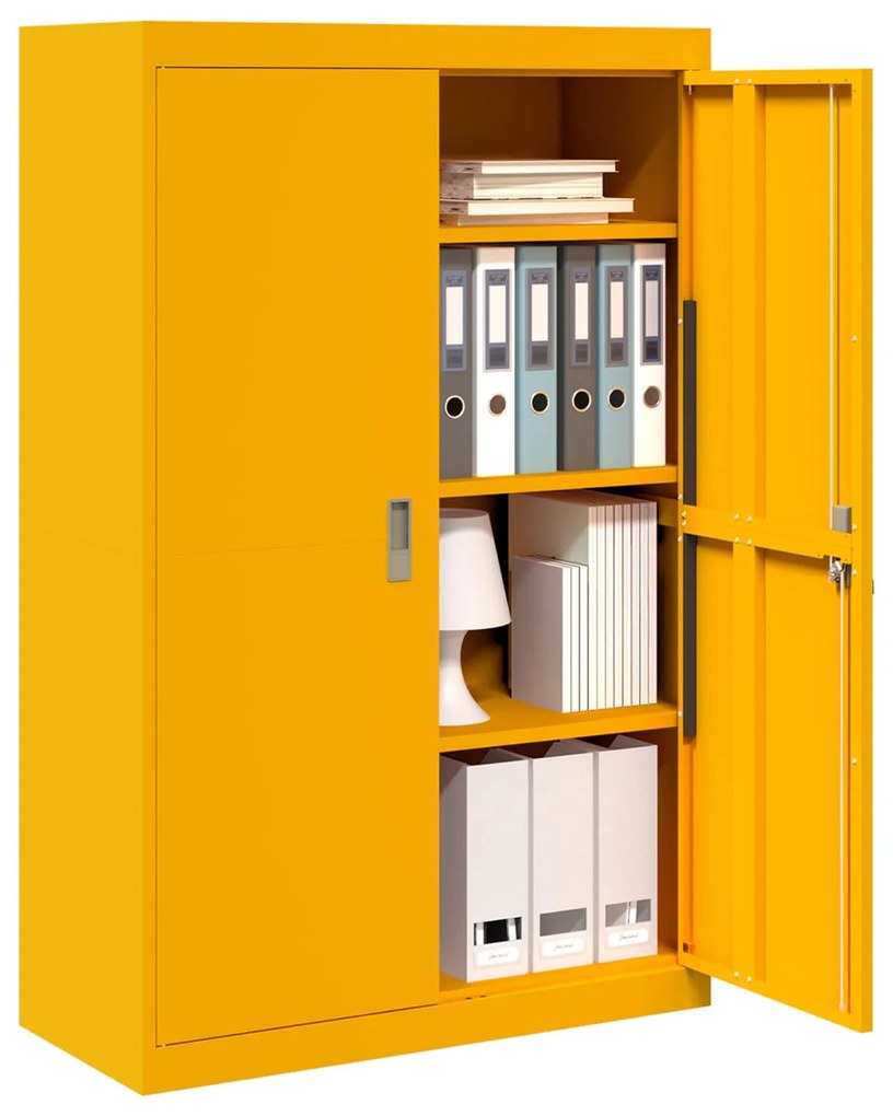 vidaXL Ντουλάπι αποθήκευσης 2 pcs Χαμομηλί κίτρινο 90 x 40 x 140 cm