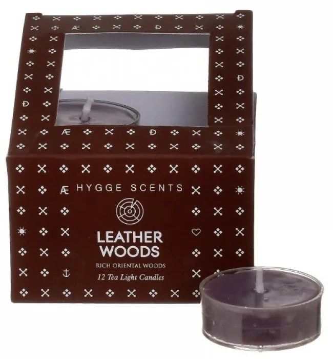 Ρεσώ με Αρωμα Leather Woods σε Καφέ Xρώμα 12τμχ