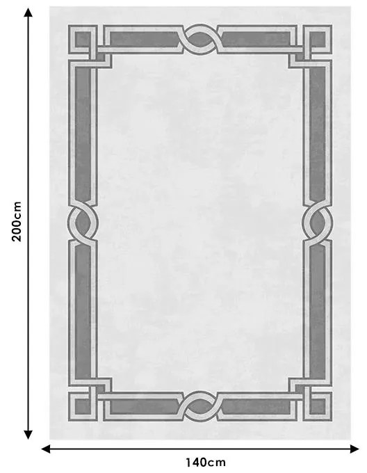 Χαλί PWC-0019 εκρού-καφέ 140x200εκ 140x200x4 εκ.