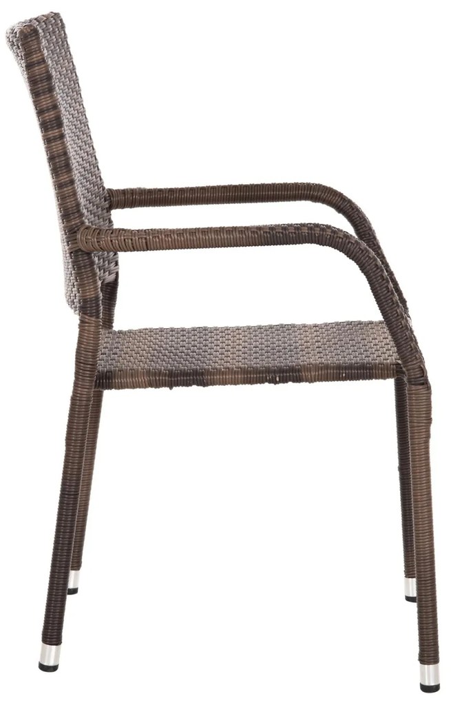Καρέκλα - Πολυθρόνα MORNER C6074.01 Μεταλλική με Καφέ Rattan 55x58x87Υ εκ. 55x58x87 εκ.
