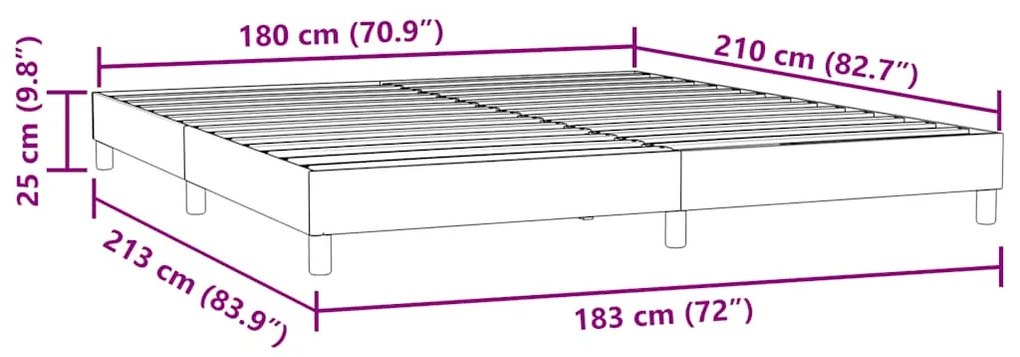 ΚΡΕΒΑΤΙ BOXSPRING ΧΩΡΙΣ ΣΤΡΩΜΑ ΣΚΟΥΡΟ ΜΠΛΕ 180X210 ΕΚ ΒΕΛΟΥΔΙΝΟ 3315841