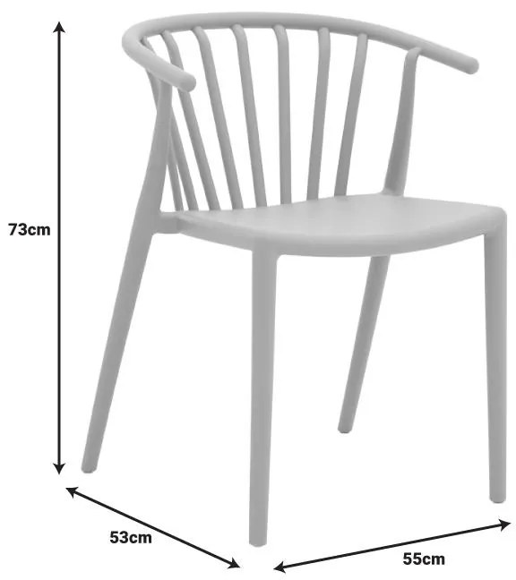 Πολυθρόνα Zelma pp σε λευκή απόχρωση 55x53x73εκ 55x53x73 εκ.