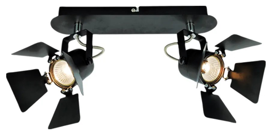 Σποτ Δίφωτο Homelighting Mystic 77-2209 Black