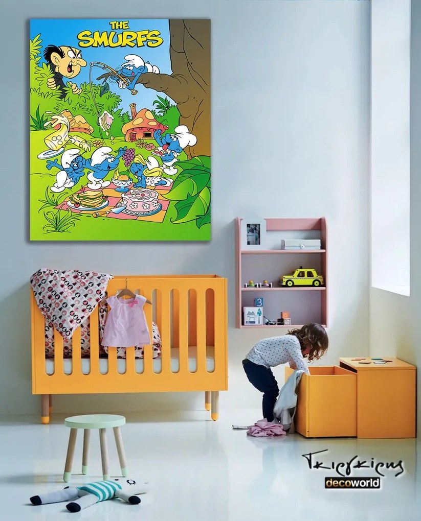 Παιδικός πίνακας σε καμβά στρουμφάκια KNV0310 65cm x 95cm