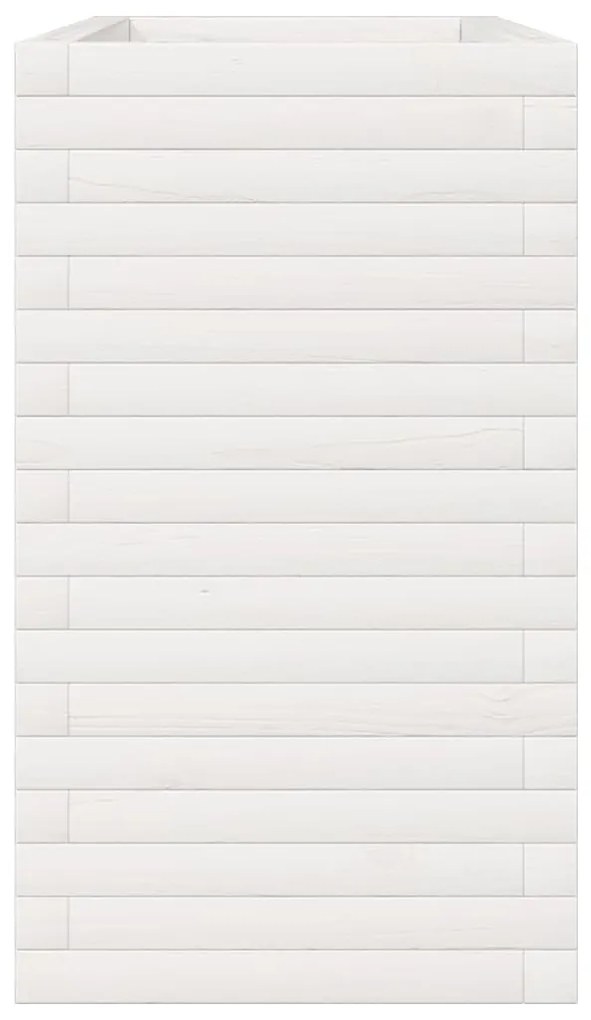 vidaXL Ζαρντινιέρα Κήπου Λευκή 90x40x68,5 εκ. από Μασίφ Ξύλο Πεύκου