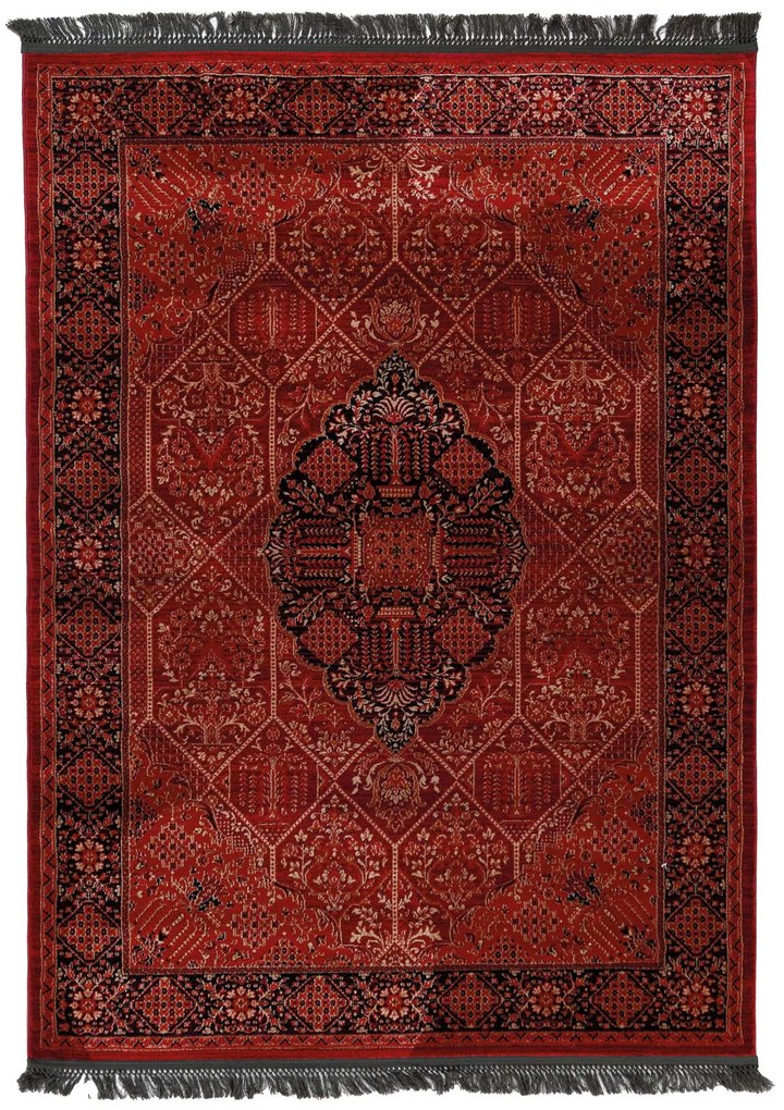 Κλασικό χαλί Afgan 316A D.RED BLACK Royal Carpet - 133 x 190 cm
