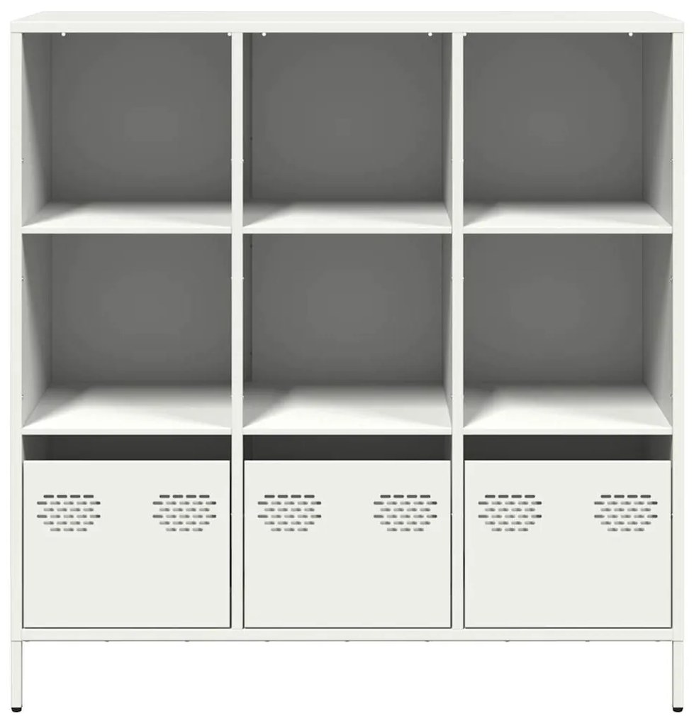 vidaXL Ντουλάπι Λευκό 101,5x39x103,5 εκ. από Χάλυβα