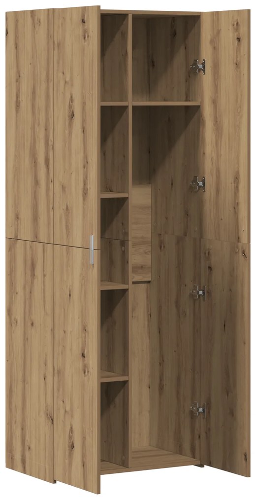 vidaXL Ψηλός μπουφές Artisan Oak 70x42.5x185 εκ. Μηχανικά επεξεργασμένο ξύλο
