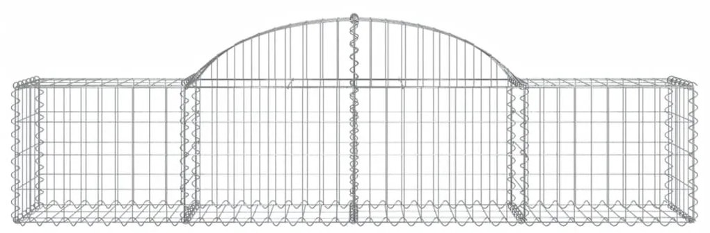 vidaXL Συρματοκιβώτια Τοξωτά 7 τεμ. 200x50x40/60 εκ. Γαλβαν. Ατσάλι