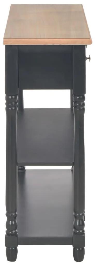 Τραπέζι Κονσόλα Μαύρο 110 x 30 x 76 εκ. από Επεξεργασμένο Ξύλο - Μαύρο