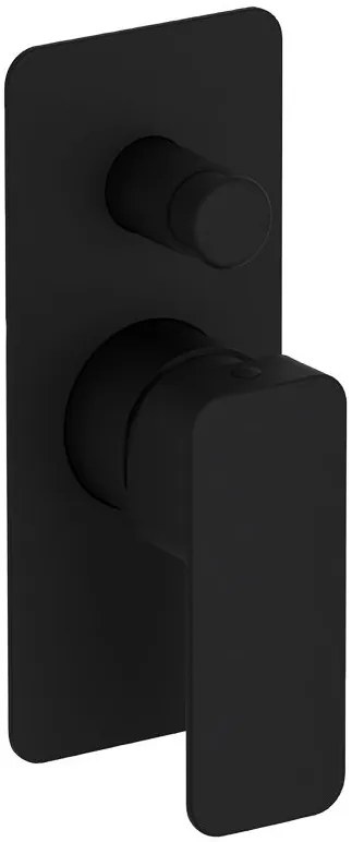 Μίκτης εντοιχισμού με εκτροπέα Eurorama Quadra-Μαύρο Ματ