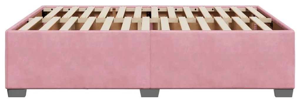 vidaXL Πλαίσιο Κρεβατιού Ροζ 140x200 εκ. Βελούδινο