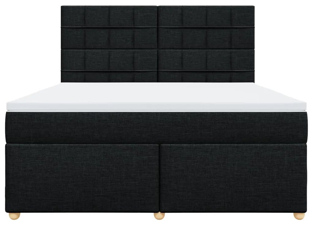 ΚΡΕΒΑΤΙ BOXSPRING ΜΕ ΣΤΡΩΜΑ ΜΑΥΡΟ 180X200 ΕΚ. ΥΦΑΣΜΑΤΙΝΟ 3291361