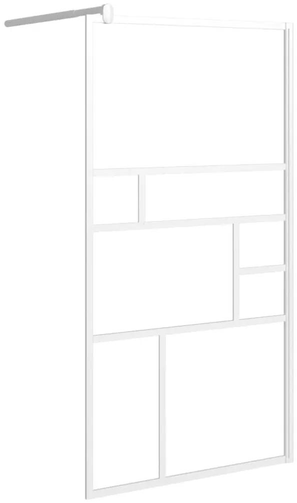Διαχωριστικό Ντουζιέρας Λευκό 100 x 195 εκ. από Γυαλί ESG - Λευκό
