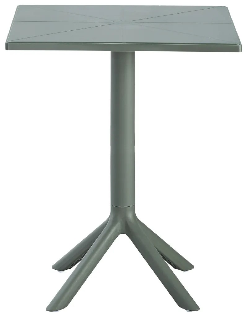 ΤΡΑΠΕΖΙ ΠΟΛΥΠΡΟΠΥΛΕΝΙΟΥ ΤΕΤΡΑΓΩΝΟ TERRIN HM6125.15 DARK OLIVE 60,5x60,5x76,5Υεκ.