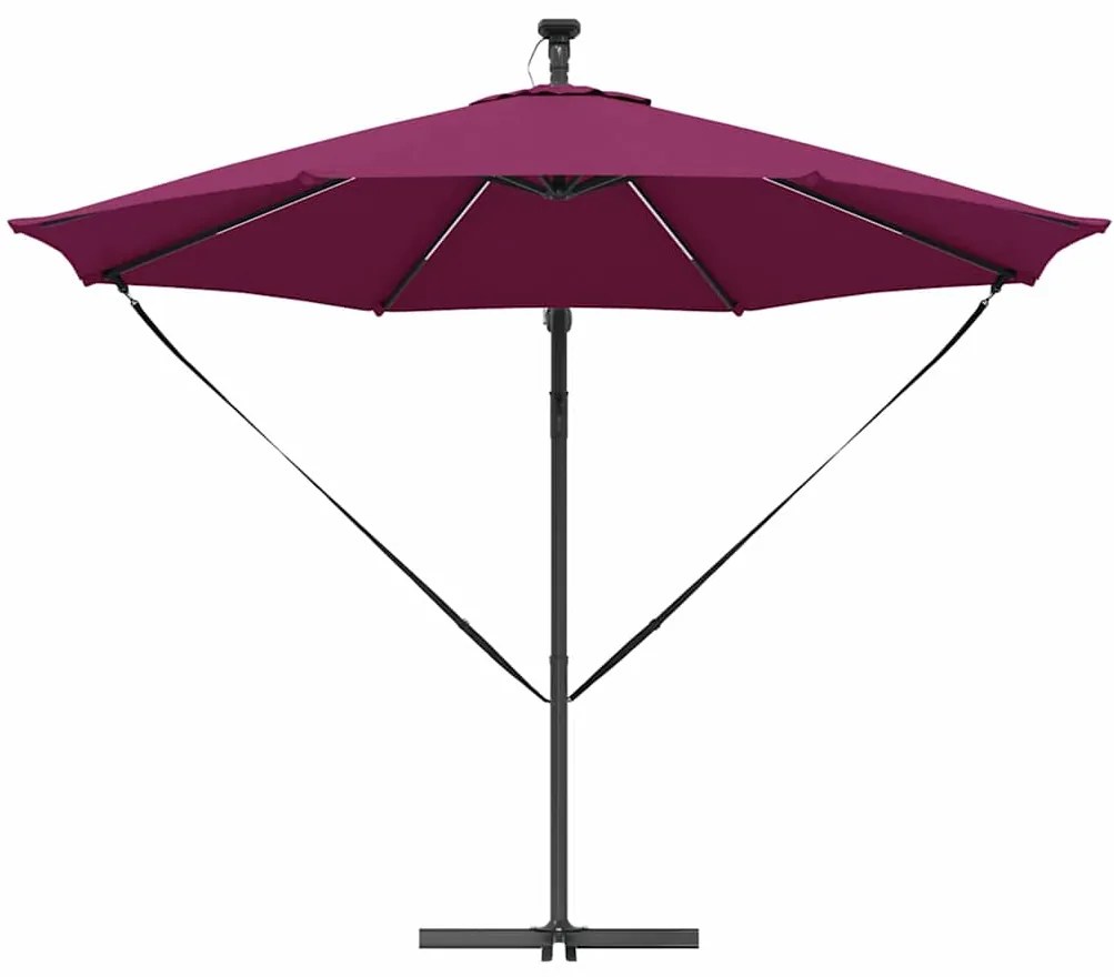 vidaXL Ομπρέλα Cantilever Banana Μπορντό 294 x 294 x 248 cm
