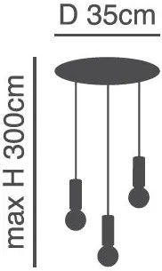 SE21-NM-4-3NM ADEPT TUBE Nickel Matt Pendant+