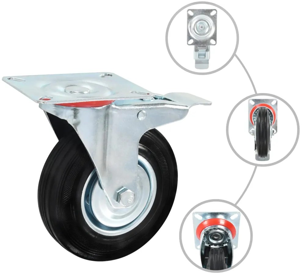 vidaXL Ρόδες Περιστρεφόμενες 8 τεμ. 125 χιλ.