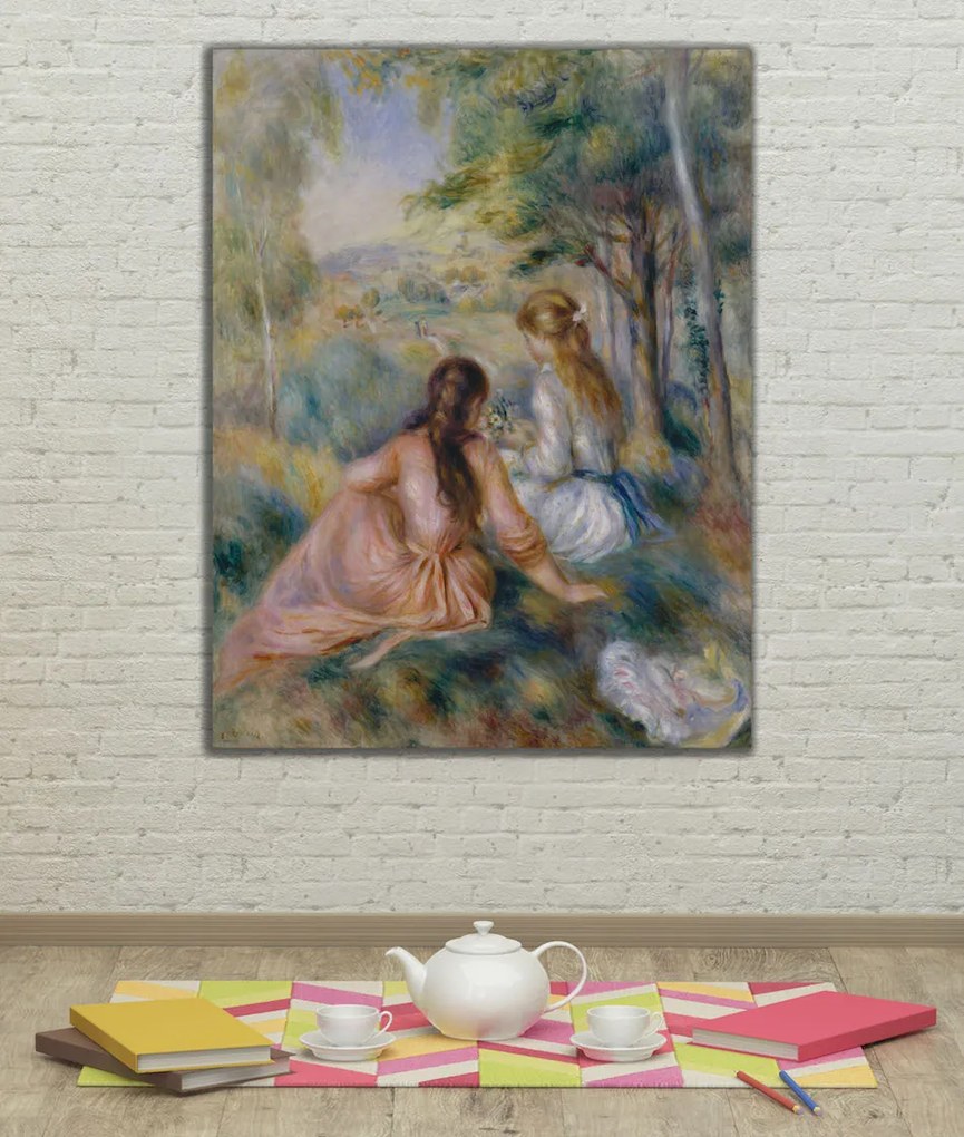 Πίνακας σε καμβά "Ιn the Meadow" Auguste Renoir KNV777 80cm x 120cm