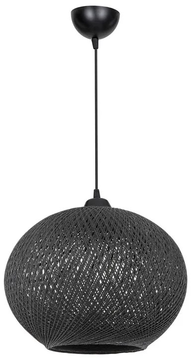 Φωτιστικό οροφής μονόφωτο Leshia pakoworld Ε27 μαύρο Φ38x38εκ