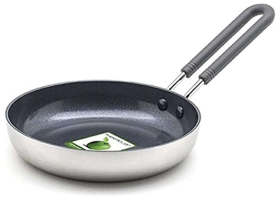 Τηγάνι Αντικολλητικό CC001079-001 14cm Silver-Black Green Pan 14 cm Αλουμίνιο