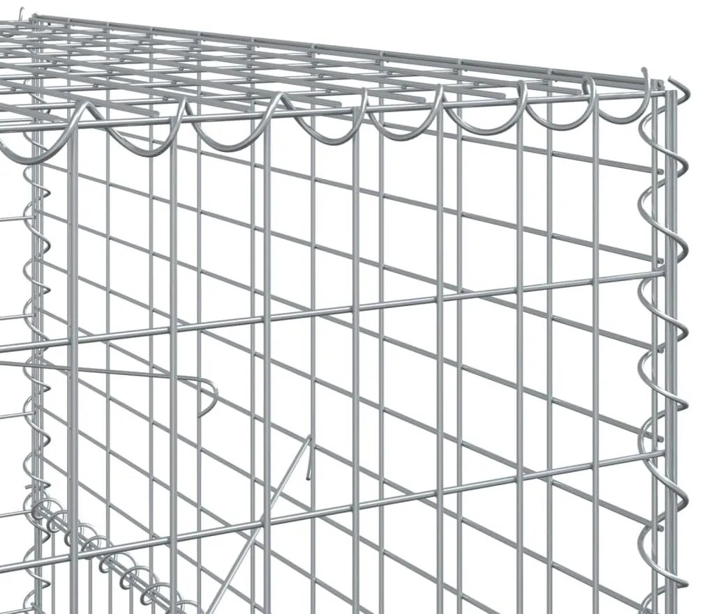 Συρματοκιβώτιο με Κάλυμμα 500x100x150εκ από Γαλβανισμένο Χάλυβα - Ασήμι