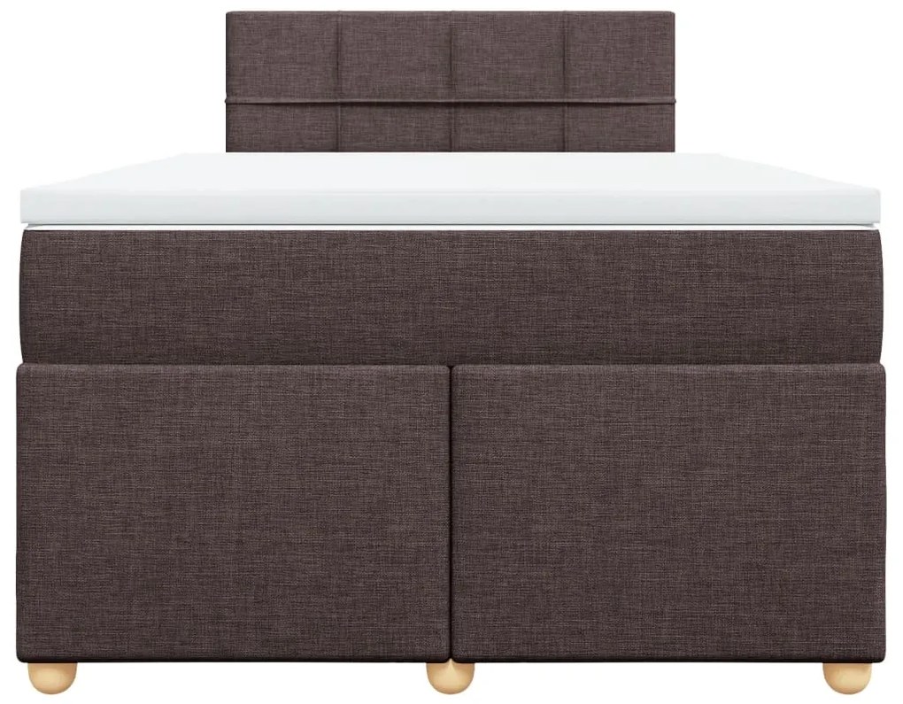 ΚΡΕΒΑΤΙ BOXSPRING ΜΕ ΣΤΡΩΜΑ ΣΚΟΥΡΟ ΚΑΦΕ 120X190 ΕΚ ΥΦΑΣΜΑΤΙΝΟ 3288922