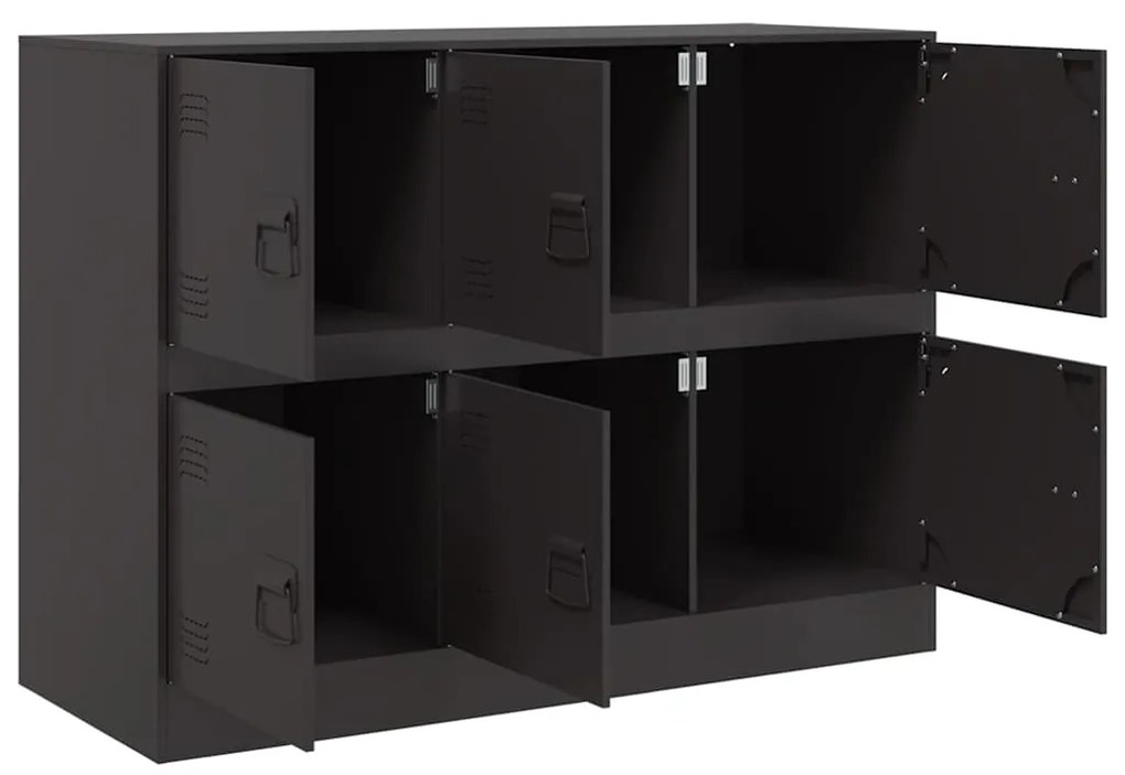 vidaXL Ντουλάπι Μαύρο 99x39x73 εκ. από Ατσάλι