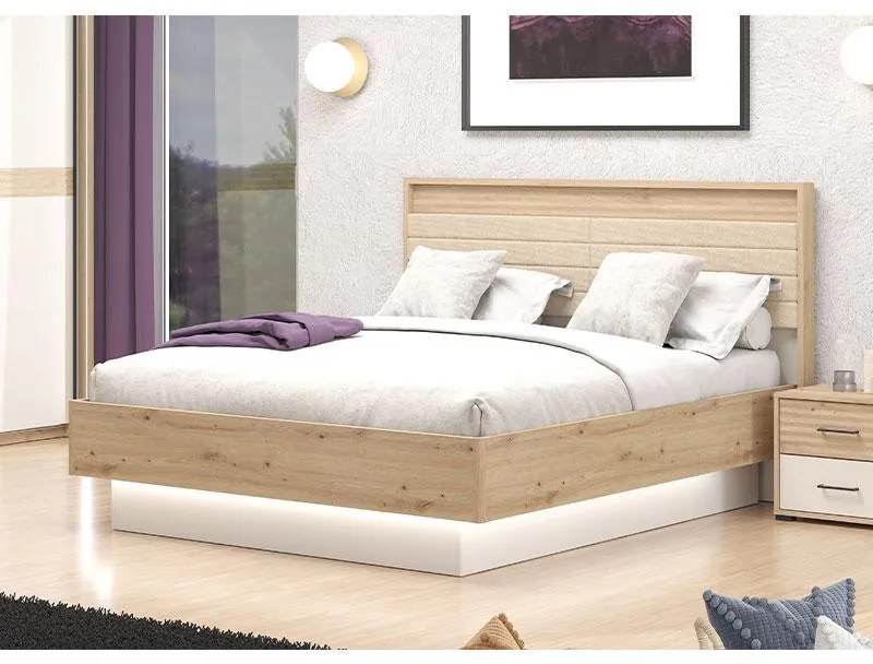 Ξύλινο Κρεβάτι Modena 160 Artisan - Cashmere - Artisan Matt Μπέζ 160x200 εκ. 174x209x115 εκ.