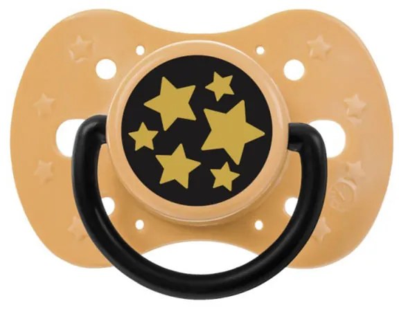 Πιπίλα Σιλικόνης Φυσιολογική 12Μ+ Akuku Yellow Stars A0591