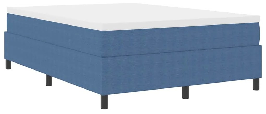 vidaXL Κρεβάτι με ελατήρια Μπλε 140 x 190 cm Βελούδο