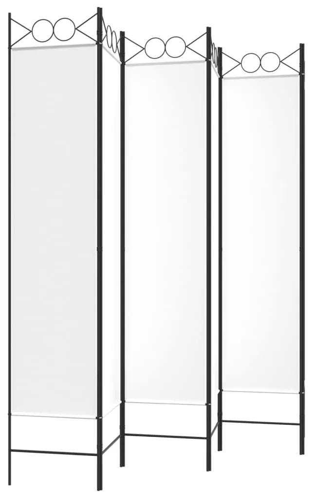 vidaXL Διαχωριστικό Δωματίου με 6 Πάνελ Λευκό 240x200 εκ. από Ύφασμα