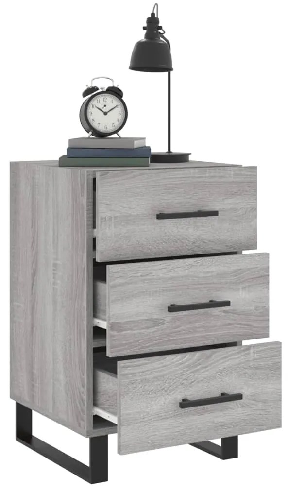 vidaXL Κομοδίνο Γκρι Sonoma 40 x 40 x 66 εκ. από Επεξεργασμένο Ξύλο