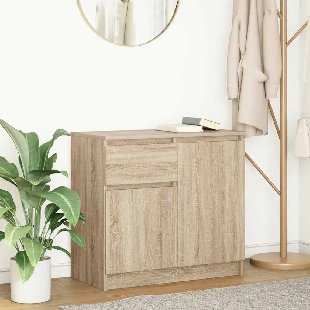 Συρταριέρα με Συρτάρια Sonoma Δρυς 71x35x65 εκ. από Επεξ. Ξύλο - Καφέ