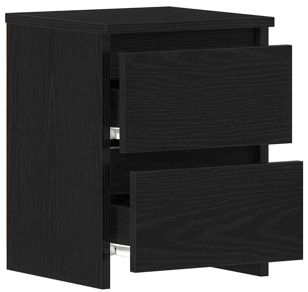 vidaXL Κομοδίνο Μαύρη δρυς 30 x 30 x 40 cm Επεξεργασμένο ξύλο