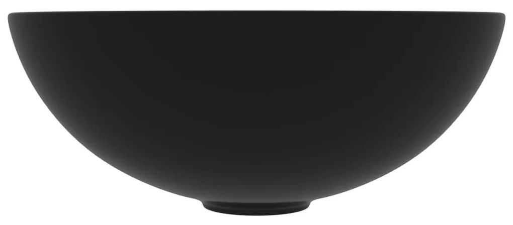 vidaXL Νιπτήρας Μπάνιου Στρογγυλός Μαύρο Ματ Κεραμικός