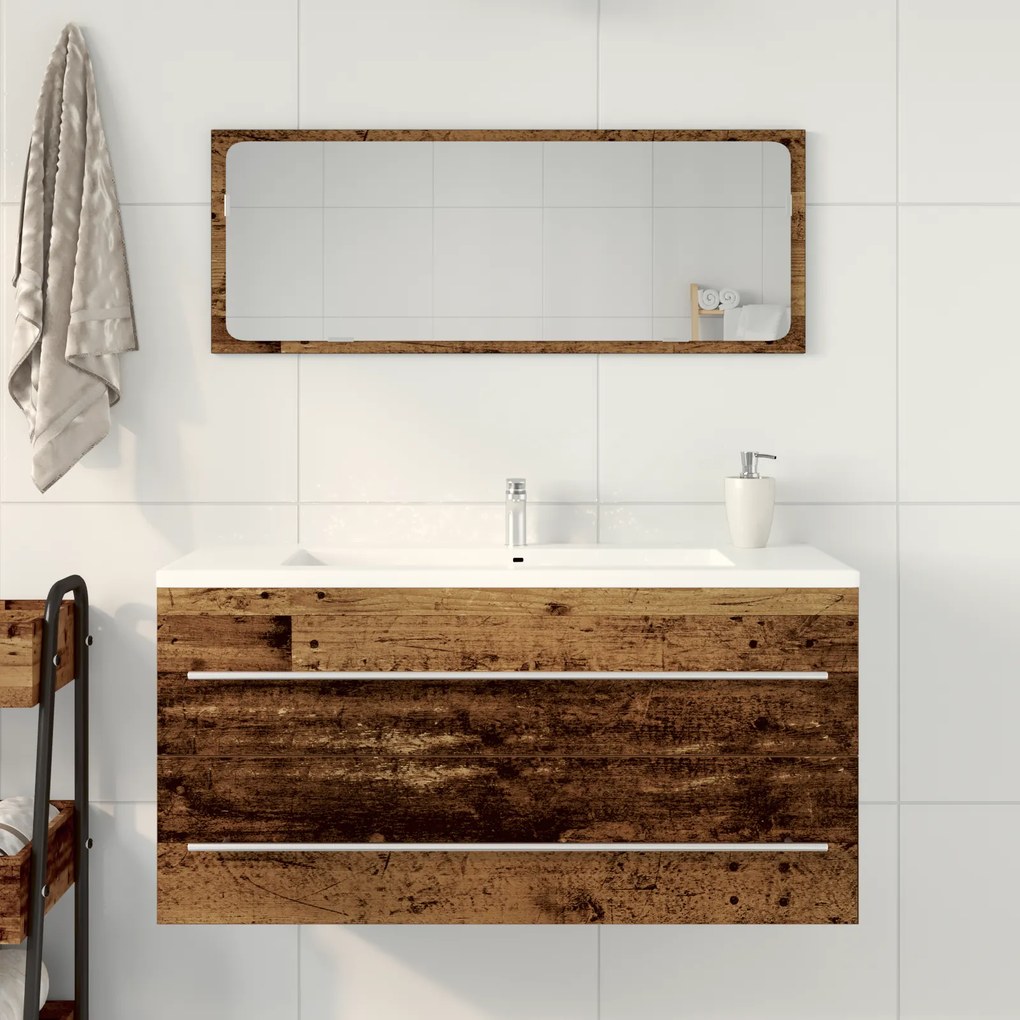 vidaXL Ντουλάπι μπανιέρας Παλιό Ξύλο 100x38,5x48 εκ. Κατασκευασμένο από Ξύλο