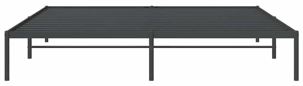 vidaXL Πλαίσιο Κρεβατιού Μαύρο 200 x 200 εκ. Μεταλλικό