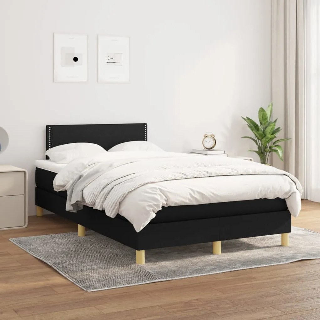 ΚΡΕΒΑΤΙ BOXSPRING ΜΕ ΣΤΡΩΜΑ ΜΑΥΡΟ 120X190 ΕΚ. ΥΦΑΣΜΑΤΙΝΟ 3269767