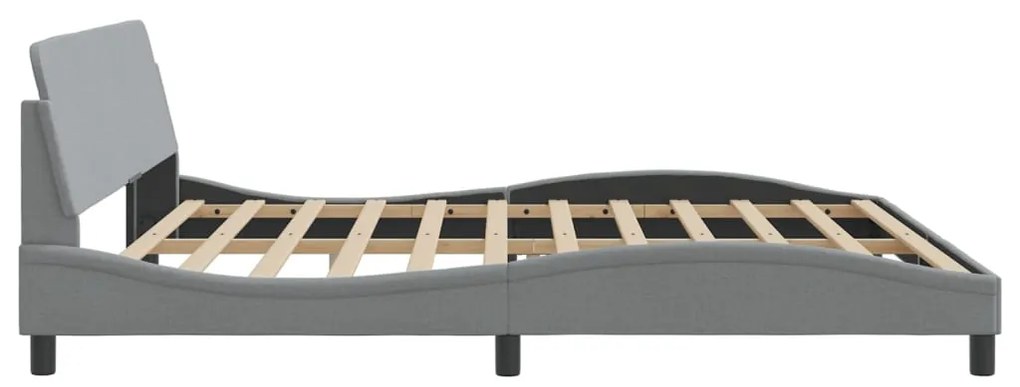 vidaXL Σκελετός Κρεβατιού Dover Αν. Γκρι 200x200 εκ.Υφασμάτινο