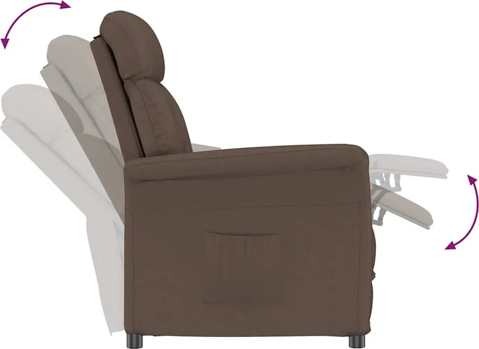 vidaXL Πολυθρόνα Καφέ Μικροΐνες