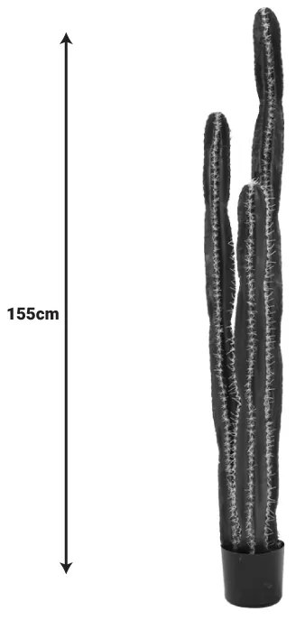Διακοσμητικό φυτό Cactus II σε γλάστρα Inart πράσινο pp Υ155εκ