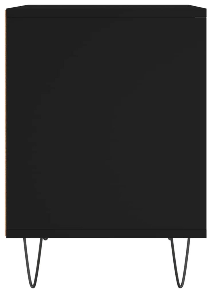 vidaXL Κομοδίνο Μαύρο 40 x 35 x 50 εκ. από Επεξεργασμένο Ξύλο