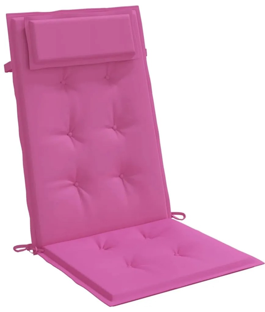 vidaXL Μαξιλάρια Καρέκλας με Ψηλή Πλάτη 6 τεμ. Ροζ από Ύφασμα Oxford