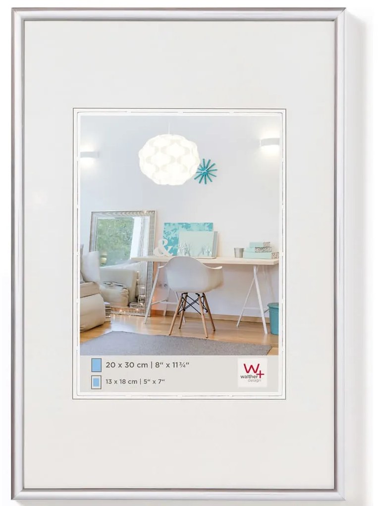 Walther Design Κορνίζα New Lifestyle Ασημί 50x70 εκ.