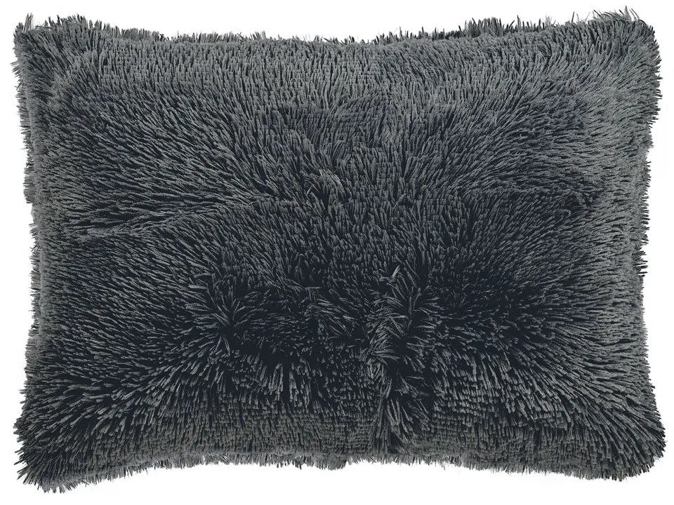 Γούνινη Διακοσμητική Μαξιλαροθήκη (50x70) Kentia Stylish Calore 30 Black