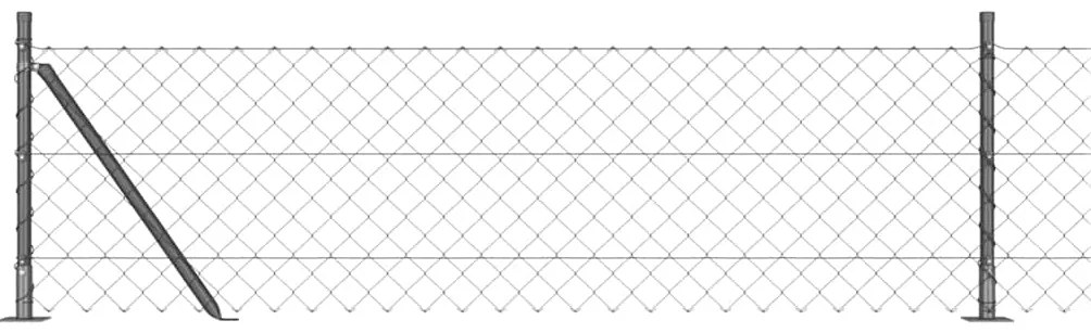 vidaXL Στύλος Περιφράξεων Γκρι 10 x 0,4 μ (60 x 60 χιλιοστά πλέγμα)