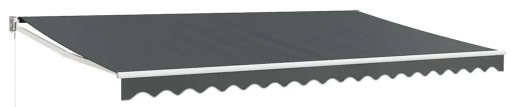 vidaXL Τέντα Πτυσσόμενη Ανθρακί 5 x 3 μ. Ύφασμα και Αλουμίνιο